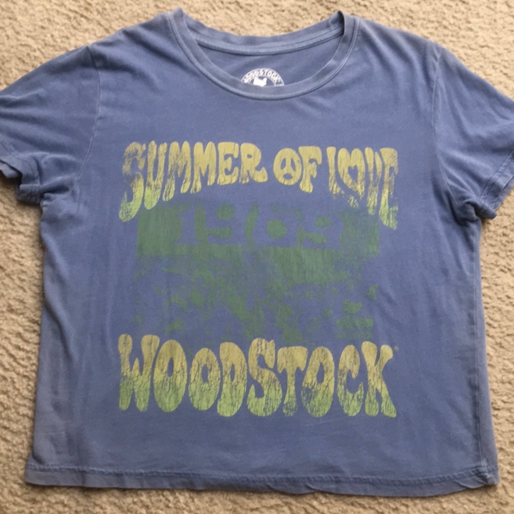 GOODIE TWO SLEEVES/VINTAGE-DISTRESSED “SUMMER OF LOVE”CROPPED TEE